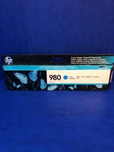 D8J07A HP 980 PS Cyan Tinte OfficeJet X555 MFP X585 Datum 02/20 @ - Bild 1 von 2