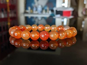 Carnelian UNHEATED, No dyes, No treatment bead bracelet for Men 10mm AAA - Picture 1 of 9