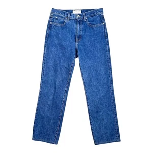 Pantalones de mezclilla SLVRLAKE para mujer 28 azules Stella pierna recta Claremont lavado hechos en EE. UU. - Imagen 1 de 13