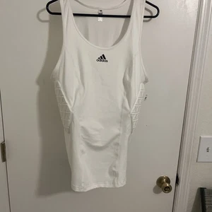 Adidas Padded Tank Top Men's  Compression Aeroready White 2XL New With Tags - Picture 1 of 14