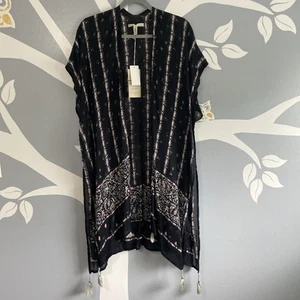 NWT! Quagga Green Label Women's Tassled Shrug OS Lightweight Breathable Beach - Picture 1 of 9