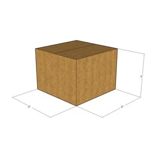 8x8x6 New Corrugated Boxes for Packing or Shipping Needs 32 ECT - Picture 1 of 3