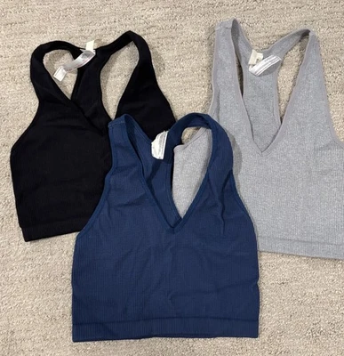 Free People x FP Movement Free Throw Crop Tank(s), Black, Navy, Gray (3),Size XS - Image 1 of 4