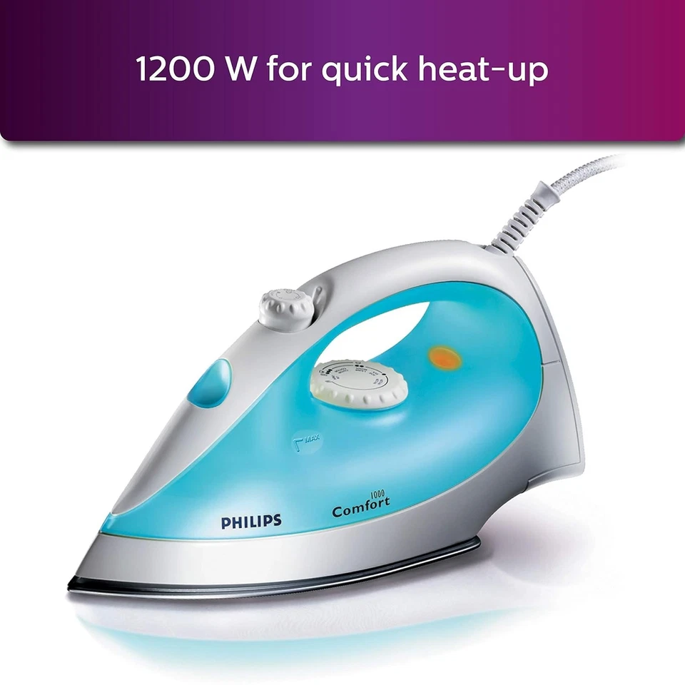 New Philips 1200 Watt Steam Iron - GC1011/01  220-240 Voltage Free Shipping - Image 1 of 4