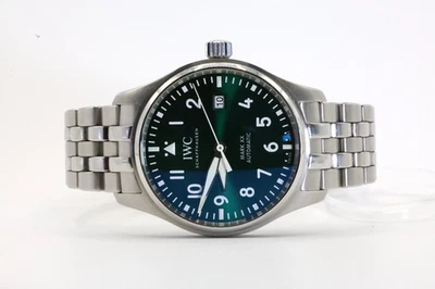 2000s IWC Pilot Mark XX IW3282-05 Men's 41mm Stainless Steel Green Dial WI502 - Image 1 of 4