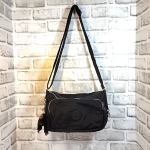 KIPLING Black Nylon Shoulder Bag Crossbody Purse with Adjustable Strap - Picture 1 of 14