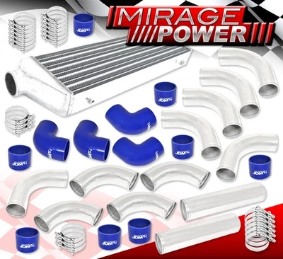 2.5"Diy Mandrel Bent Piping Pipe Kit + Fmic Front Mount Aluminum Intercooler Set Foto 1 de 4