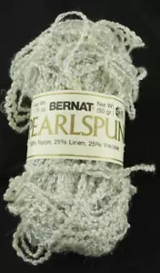 De Colección Bernat Pearlspun Iris Mezcla de Lino Hilo Gris Perla 1.75 Onzas Lino Viscosa - Imagen 1 de 4