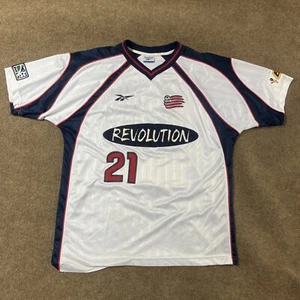 Vintage Diaz Arce Match Worn 1997Reebok New England Revolution Soccer Jersey MLS - Picture 1 of 17