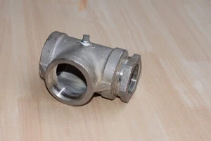 2" TEE pipe female NPT stainless steel, 1 1/2" reducer included, 6-mo warranty - Picture 1 of 5