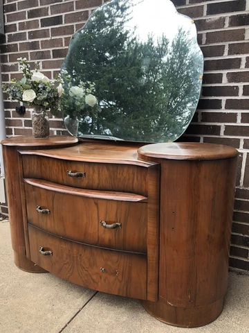 antique vanity dressing table with mirror Cover