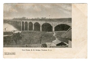 New Pennsylvania Railroad BridgeTrenton New Jersey Undivided Back Postcard PRR - Picture 1 of 2