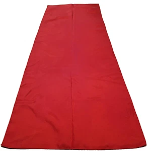 Vintage table runner | mid century modern | red | silky | vintage | fine linen | - Picture 1 of 3