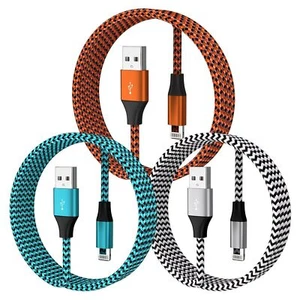 3FT Apple MFi Certified iPhone Charger - 3 Pack Fast Charging USB to Lightning C - Picture 1 of 8