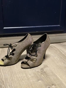 Fioni Night Women's Sparkly Lace Up Heels Size 9.5 - Picture 1 of 12