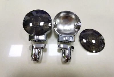 Flat Turn Signal Light Housing Mount Smoke Lens For Harley Universal Road Glide  — 第 1/4 张图片
