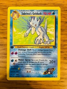 1st Edition Sabrina's Golduck (30/132) Rare Gym Challenge Set Pokemon Card! - Foto 1 di 3