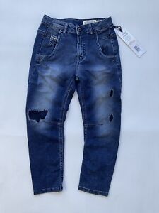 $120 Diesel Girls Fayza Relaxed JoggJeans Boyfriend Blue Jeans Size 8Y