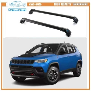 Fits For Jeep COMPASS TRAILHAWK 2017-2025 Cross Bars Aluminum Crossbar Roof Rack - Picture 1 of 9