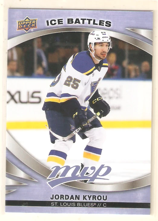 Jordan Kyrou 2023-24 UD MVP Ice Battles Parallel #193 Blues - Image 1 of 1