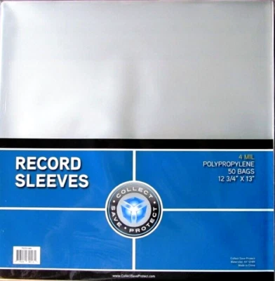 CSP 50 PLASTIC OUTER SLEEVES 🔥VINYL RECORD LP ALBUM PLASTIC COVERS 4 MIL