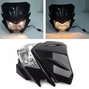 Universal Motorrad Verkleidung Scheinwerfer Lampe Hi/Lo für Street Fighter Dirt Bike - Bild 1 von 11