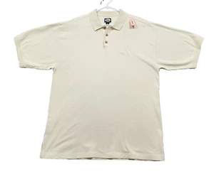 Tommy Bahama Shirt Polo Mens XL White Solid Short Sleeve 100% Cotton Long Sleeve - Picture 1 of 17