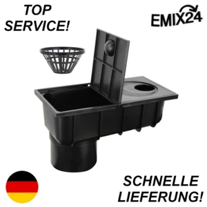 Regenrohrablauf Dachrinnenablauf Regensinkkasten Regenablauf Ø50-110mm Schwarz - Bild 1 von 5
