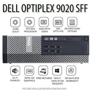 Dell OptiPlex 9020 SSF Core i7 4th Gen 32GB RAM 2TB SSD Wi-Fi Enabled Desktop PC - Picture 1 of 7