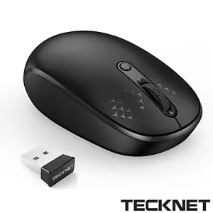 TeckNet Wireless Classic Mouse USB Optical Scroll 2.4GHz For PC Laptop Computer - Picture 1 of 9