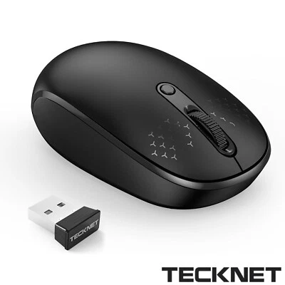TeckNet Wireless Classic Mouse USB Optical Scroll 2.4GHz For PC Laptop Computer - Image 1 of 4