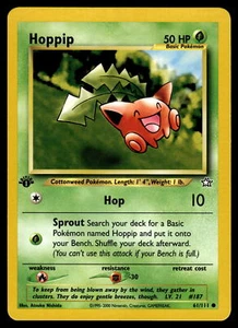 First Edition Hoppip #061/111 Neo Genesis Pokemon Near Mint or Better - Picture 1 of 2