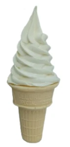 Cono de helado suave de vainilla utilería de alimentos falsos para exhibición - Imagen 1 de 2