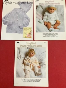 Hayfield Knitting Patterns Baby Cardigan Hat Leggings Mittens 4ply 187.1.1 - Picture 1 of 4