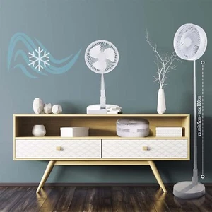 Cordless Fan Telescopic Folding Cooling Wireless Portable Rechargeable Air Fan - Picture 1 of 14