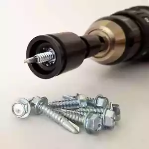 5/16" Hex Tek Screw Nutsetter Bit Non-Magnetic Mechanical Hold AutoLock Driver - Picture 1 of 7