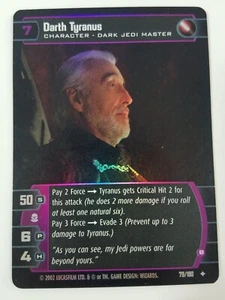 2002 Star Wars Trading Card Game TCG 79/180 Darth Tyranus Foil - Picture 1 of 2