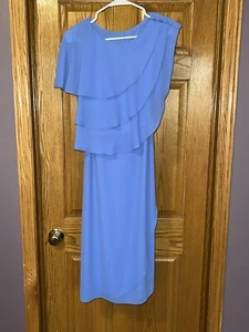 Joy Stevens Blue Dress Size 8 - Picture 1 of 4