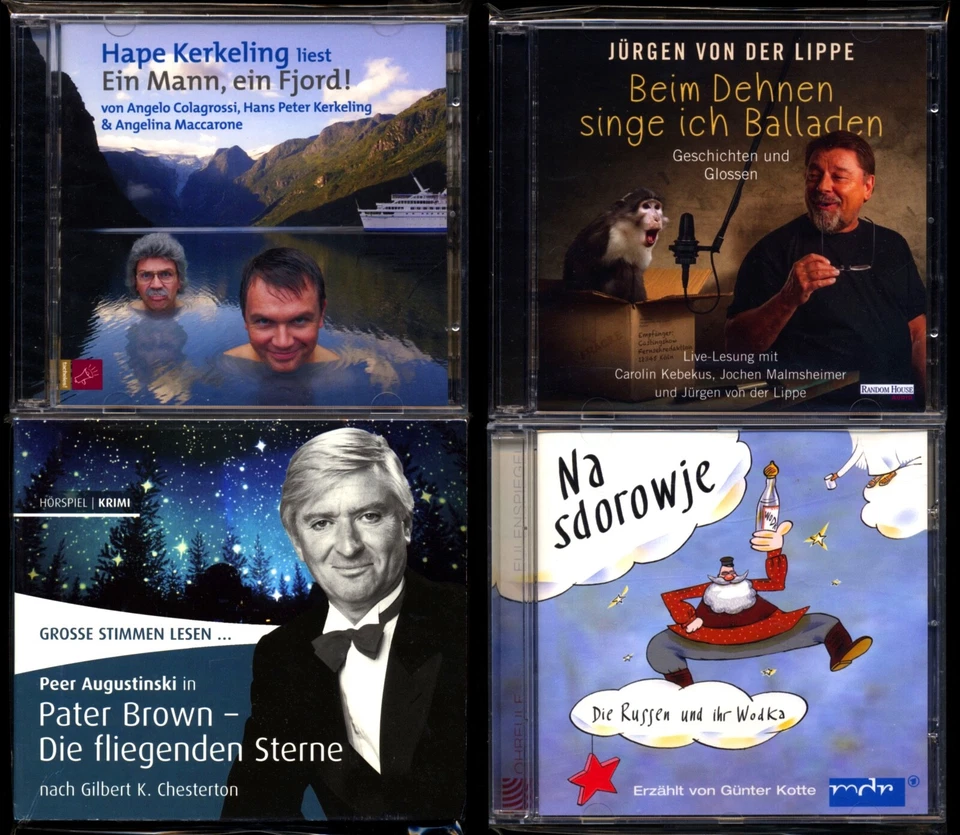 4 HÖRBÜCHER★Hape KERKELING•FJORD★V. D. LIPPE•BEIM DEHNEN★AUGUSTINSKI★WODKA★6 CD★ - Bild 1 von 4