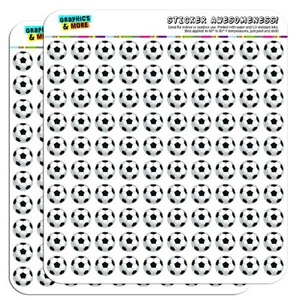 Soccer Ball Football 0.5" Scrapbooking Crafting Stickers - Picture 1 of 1