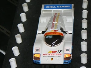 RARE DIGITAL HORNBY AUTOGLASS PORSCHE 962C, SERVICED/LIGHTS/EXCELLENT & BOX WORN - Picture 1 of 12