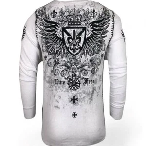 XTREME COUTURE by AFFLICTION Men's Long Sleeve Live Free Thermal T-Shirt Tee S-L - Picture 1 of 4