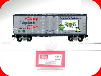 N Scale **US VIRGIN ISLANDS** Box Car USVI 1917 - Micro Trains NSC Special 04-72 - Image 1 of 4