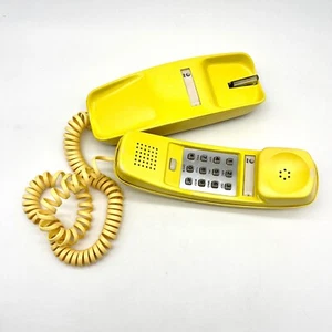 AT&T Western Electric Yellow Desk Wall Phone Vintage Push Button Telephone Retro - Zdjęcie 1 z 8