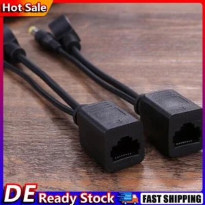 Power Over Ethernet PoE Adaptateur Injecteur + Splitter Kit Câble PoE Noir FR - Photo 1/7