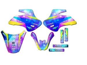 All Years KDX 50 SPACE KADET Galaxy Senge Graphics Kit Compatible with Kawasaki - Picture 1 of 10