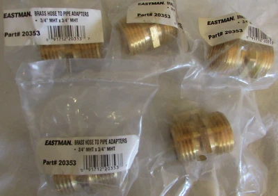 Eastman 20353 - 3/4" MHT X 3/4" MHT Hose Couplings - Lot of 5 - Image 1 of 3