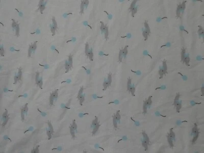 PRE-WASHED INTERLOCK KNIT PUPPY AND BALLOONS DESIGN 51" x 50" FABRIC - Image 1 of 4