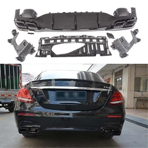 Per Mercedes Classe E W213 AMG LINE Sport Doppio Scarico Diffusore Posteriore - Foto 1 di 5