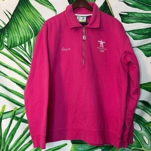 Vancouver Olympics Womens XL Whistler Resort Hot Pink 1/4 Zip Sweatshirt - Picture 1 of 8